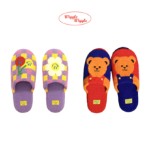 위글위글 홈 룸 슬리퍼 실내화 WIGGLE WIGGLE, 01. TWIN BEAR, ONE(FREE)