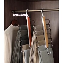 리씨상점 다용도 접이식 6단 바지걸이, 그린, 1개