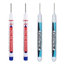 레이저 각인기 14pcs 흰색 페인트 마커 영구 깊은 구멍 마커 20mm 긴 팁 마커 펜 금속 캔버스 나무 바위 가죽 도자기, 2화이트-2블루