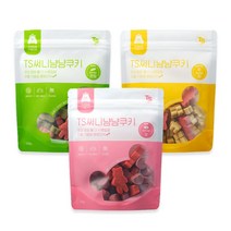 TS써니 강아지 간식 냠냠쿠키 100g * 3개상품, 옐로우(장건강&피부모질)3팩