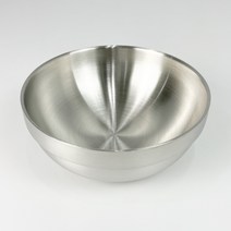 H 이중스텐 탕그릇 14cm 16cm 국그릇 업소용 식당 무광 샤틴 이중 면기 대접, H 이중탕그릇 16cm, 1개