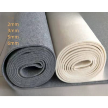 순모 서예 깔판 멍석 두꺼운 동양화 패드, 화이트 5mm 80x150cmm
