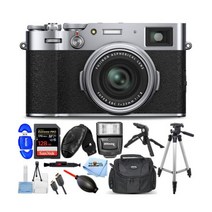 후지필름 X100V 디지털 카메라 실버 16642939 - 12PC 악세사리 번들