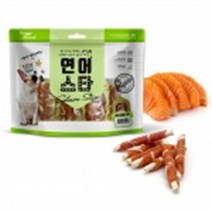 댕청댕냥 진짜연어 강아지 간식 오메가3 대용량 2개 댕댕이육포 기력회복 애견져키 영양식, 슬라이스