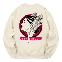 KAN6312 KMC0060 칸우먼 기모 맨투맨 - 크림