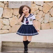 성가대복 성가대가운 찬양 초등학생을 위한 어린이 한국 학교 유니폼 정장 유치원 소년 소녀 티셔츠 네이비 스커트 선원 복장 코러스 의상교복 AliExpress, girs set+100cm height