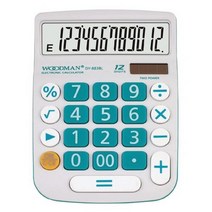 우드맨 계산기 DY-883B 블루 12자리 MO, 상품선택