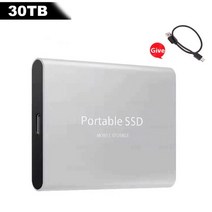 볼링 아대 볼링용품 손목오리지널 M2 SSD 64TB 플래시 하드 드라이브 외장형-C 고속 usb 3.1 30TB 8TB 노, 09 30TB Silver