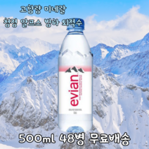 에비앙 evian 유럽 수입 프랑스 생수 먹는샘물 워터 롯데칠성 정품 500ml, 48병