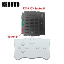 6V/12V RX18 Wellye 어린이 전기차 2.4G 블루투스 원격 제어 부드러운 시작 기능을 갖춘 장난감 컨트롤러, 10 12V RX18 B SET 1