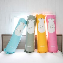 꿀몽 시바견 사탕베개 에어메쉬원단 3D메쉬원단 롱베개 긴베개 바디필로 아동베개 유아베개 성인베개 베, 노랑(솜포함)