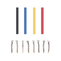 8pcs 형광체 청동 카트리지 커넥터 클립 튜브 골드 도금 핀, 금, 8개