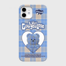 어프어프 어프어프 CHECK PATTERN LOVE BLUE FACO(하드) E2212_0047
