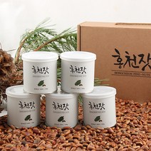 잣 선물세트 100gX5캔 홍천농산, 백잣