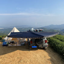 어닝 바퀴달린집 조립식 농막 이동식주택 렉산 차량, 2m 반지름 작은 부채꼴 그레이