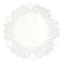 4998. 도일리페이퍼(원형-9인치) - 250pc 레이스 컵받침 홈베이킹 선물포장
