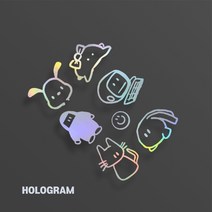 sticky 노트북스티커 캐리어 핸드폰 아이패드 맥북 냉장고 꾸미기, ns-24(홀로그램)