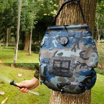 간이샤워기 캠핑 카모 휴대용 차박 야외 캠프 워터백 밀리터리