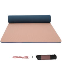 DRAGRA 8mm TPE 요가매트 양면 미끄럼 방지 요가 매트 실내 요가 매트 요가 필라테스 헬스트레이닝 매트 초보자 와이드 디자인 요가 매트, 핑크색