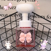꽃 거품 비누 디스펜서 250ML 핸드 펌프 리필 가능 병 샴푸 바디 워시 로션 플라스틱 욕실 액세서리, f