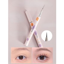 파인 리퀴드 아이 섀도우 펜 방수 스머지 않는 눈물 그루브 브라이트닝 그레이 브라운 파우더 라이너, 한개옵션1, 한개옵션0