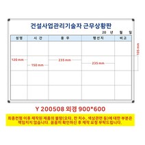 칠판나라 근무상황판 현황판 화이트보드 칠판, 알루미늄