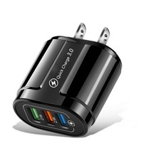 고속 충전기 무선 18W 빠른 전화 충전기 QC 3.0 아이폰 14 13 12 프로 맥스 삼성 샤오미 화웨이 USB 벽 어, 07 Black US