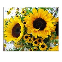 FASEN diy보석십자수 캔버스 형액자 세트 40cm x 50cm, AYW-72해바라기 6입니다