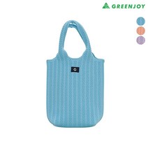 [그린조이] 여성 파스텔톤 니트 미니백, 연하늘, FREE