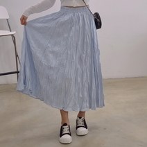 허리밴딩 캉캉 롱 주름 스커트 3색