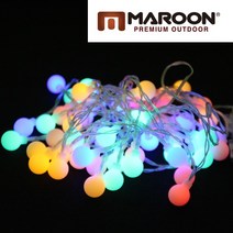 마룬 감성 캠핑 스트링라이트 리모컨 스몰볼 앵두볼 30구, 1팩, 단일