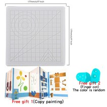 초정밀 기본 기하학적 템플릿 3D 인쇄 펜 실리콘 패드 2 손가락 캡 드로잉 DIY 생일 선물, 03 translucent small
