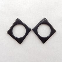 비즈공예 원석 천연석 흑요석 여성용 수제 트렌디 귀걸이 33x32x3mm 4g 준보석 맞춤형 쥬얼리 액세서리, 한개옵션0