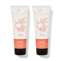 Bath & Body Works 아로마테라피 에너지 바디 크림 오렌지 진저 226.8g(8온스), 8 Ounce (Pack of 2)
