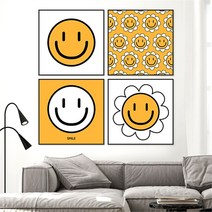 셀러허브 스마일 인테리어 캔버스 액자 14종 30호 72x72cm, 3번／캔버스액자(옆면흰색)
