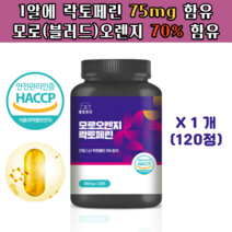 해썹인증 정품 프랑스산 락토페린 모로오렌지 정 대용량 일일 권장 섭취량, 1개(120정)