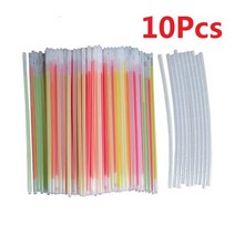 생일 용품 야광 형광 10 Pcs 광선 스틱 빛 목걸이 팔찌 네온 웨딩 콘서트 할로윈 장식, [01] 10Pcs Glow Sticks