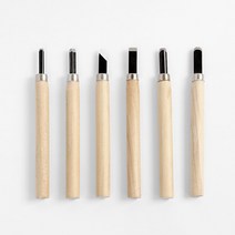 썸띵 나무 손잡이 판화 목공 조각칼 6종 세트, 1개