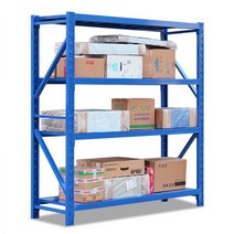 파렛트랙 적재선반 선반 앵글선반 펜트리선반 조립식앵글, 두께 200 60 200 4단 180kg, 블루 메인프레임