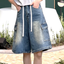 [힙무드 Y2K]마이띵 빈티지 5부 버뮤다 카고 반바지 데님 팬츠