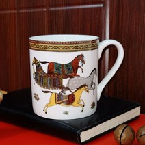 영국 머그잔 홈 카페 찻잔 세라믹컵 선물, 말 그림