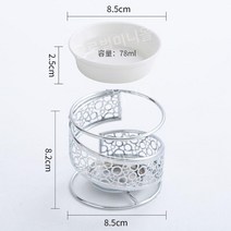 아로마오일버너 아로마램프 아로마워머 오일워머 아로마발향기, 스핀 서클 실버 - 배달 촛불, 1개