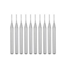 uxcell 10pcs 0.5mm 탄화물 엔드밀 판화 밀링커터 PCB 기계용 CNC 라우터, 0.8x5.5mm