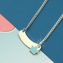 [쿨젬]925정품실버 미아방지 왕관블루스틱 목걸이