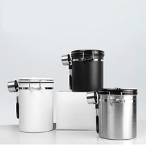 커피가루보관 분쇄원두보관 원두밀폐용기 1.5L, 원두 실버