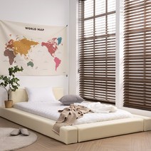 버드 저상형침대 오픈 일반형 슈퍼싱글(SS) 본넬매트포함, 크림