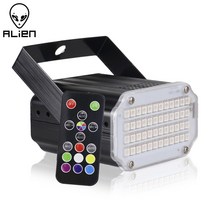 싸이키조명 나이트 노래방 클럽 파티 조명 외계인 48 led rgb uv 화이트 스트로브 디스코 dj 휴일 크리스마스 음악 사운드 활성화 플래시 무대 효과, au 플러그