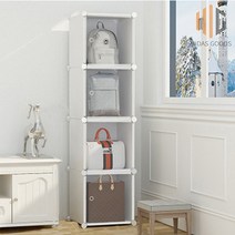 미다스굿즈 가방 수납정리함 보관함 가방정리대 수납장 진열대, 투명 가방정리함 (정사각형), 4칸