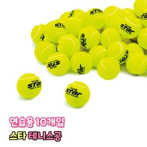테니스공 10개입 스타 스타클럽 연습공 테니스볼 훈련용 무압구 테니스용품