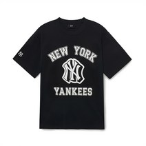 [국내정품]MLB 엠엘비 바시티 오버핏 반팔 티셔츠 NY Black